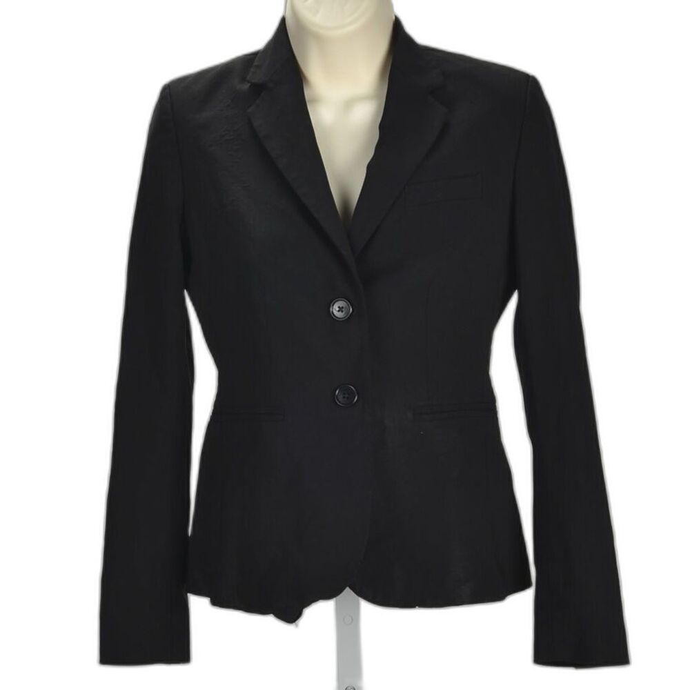 Banana Republic Black Crepe Fitted Blazer Size 0P